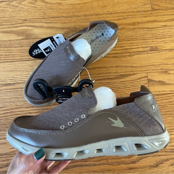 NEW Frogg Toggs Mens Windward Premium Water Draining Deck Shoe Brown Size 7 NWT - Picture 1 of 5